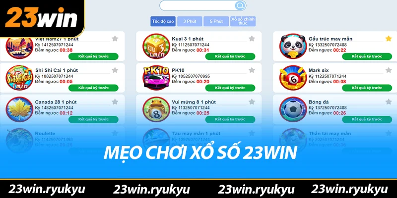 Xổ Số 23win - Cập Nhật Kết Quả Xác Thực, Tỷ Lệ Hấp Dẫn 1:99 Mẹo chơi xổ số 23win