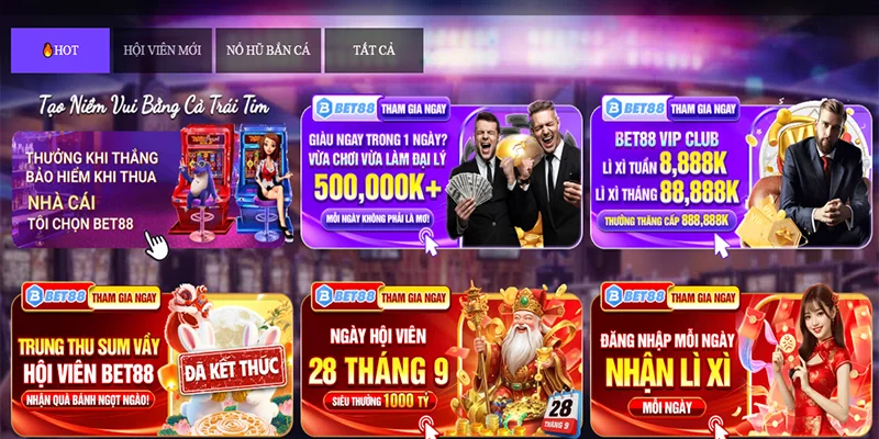 BET88 – Nhà cái cá cược uy tín hàng đầu châu Á Khuyến mãi và ưu đãi tại BET88